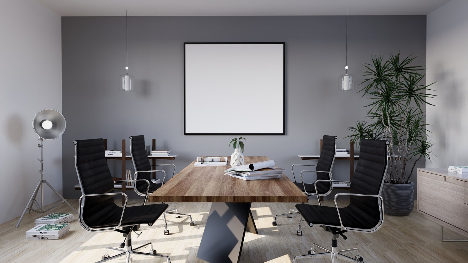 Spotless commercial conference room